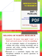 ENC P.B.BSC 1 Unit Research