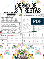 Cuadernillo para Practicar Sumas y Restas Recopilado Por Materiales Educativos para Maestras