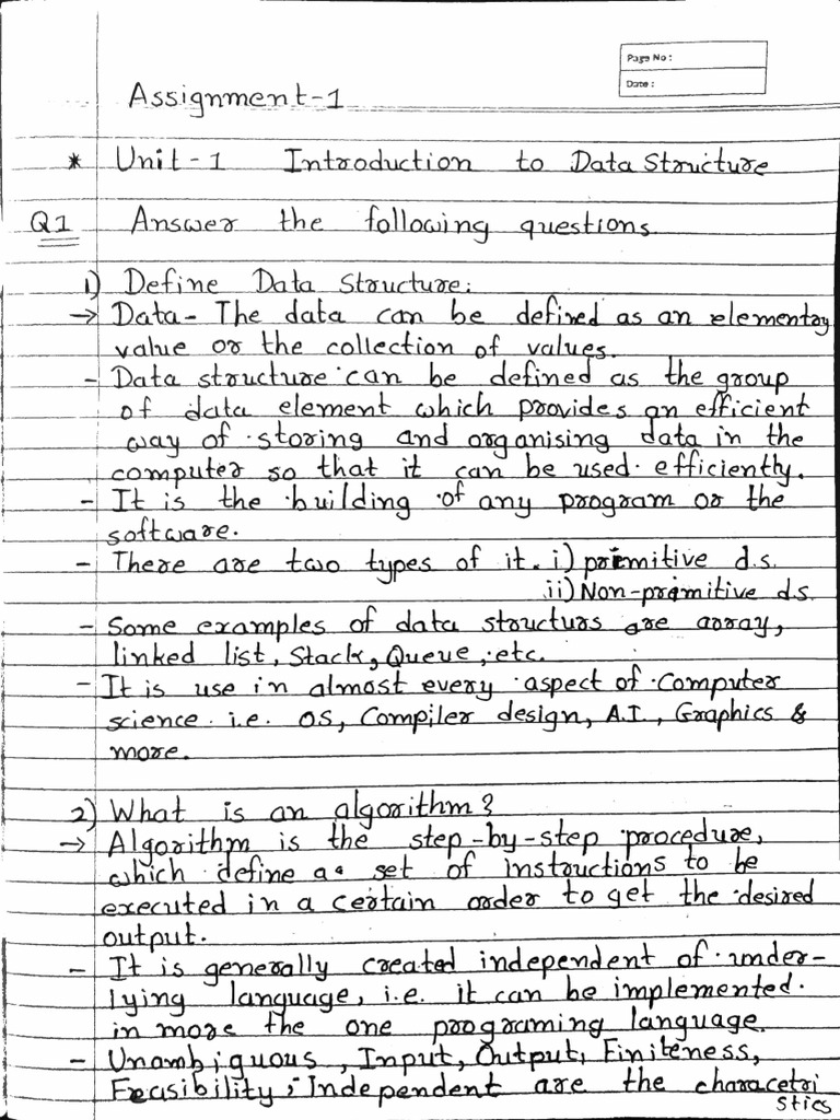 Data Structure Assignment-1 | PDF