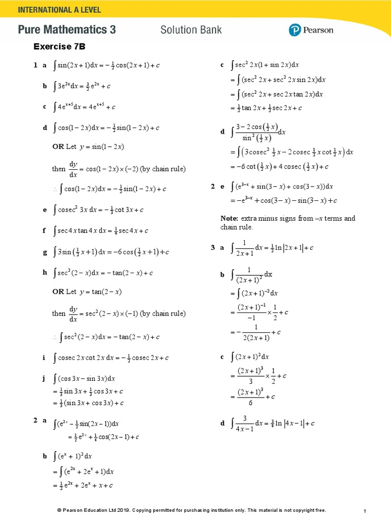 Ial maths p3 ex7b pdf