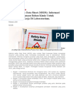 MSDS Kegiatan Laboratorium