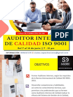 Brochure Curso Auditor Interno ISO 9001 Junio V