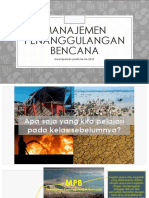 Manajemen Penanggulangan Bencana