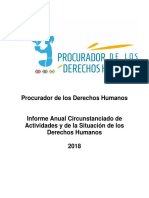 Informe Anual Circunstanciado Se Actividades y de La Situación de Los Derechos Humanos 2018, Procurador de Los Derechos Humanos