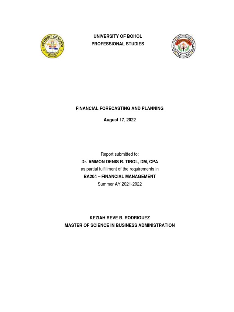 Financial Forecasting and Planning | PDF