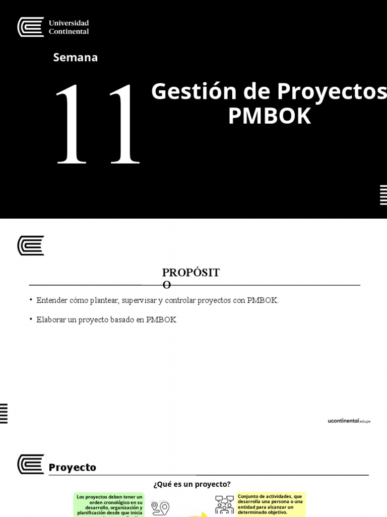 Semana 11 Gestión Proyectos PMBOK | Descargar gratis PDF | Gestión de ...