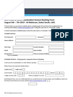 UAE Exam Session August 2019 Booking Form