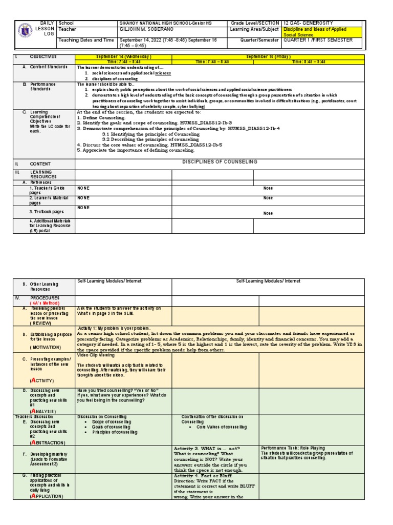 Counseling Scope and First Session Guide | PDF | Counseling Psychology ...