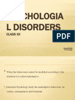 Psychological Disorders Classified and Explained