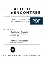 Battelle Rencontres 1967 Lectures in Mathematics and Physics