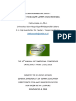 3 Prosiding AICIS 2016 Lampung - Islam Indonesia Moderat - Perspektif Pandangan Ulama Hadis Indonesia - Paper Lengkap