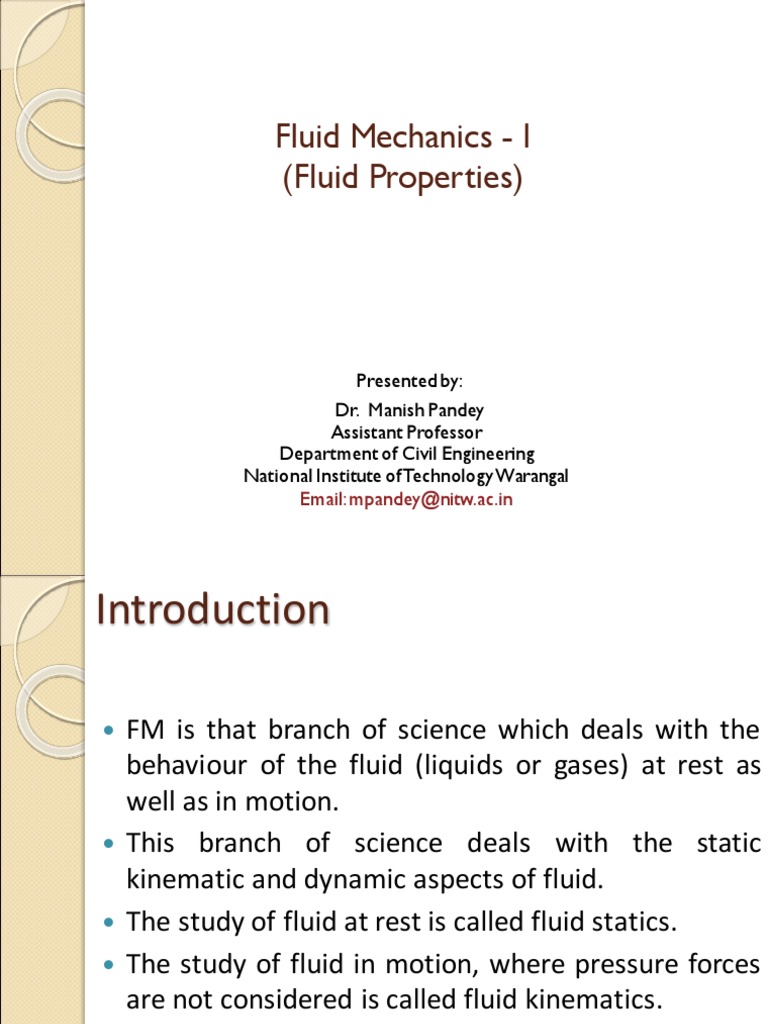 FM Full Course | PDF | Shear Stress | Fluid Mechanics