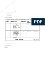 Bus Stops Invoice