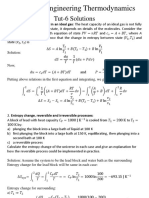 MCL140: Engineering Thermodynamics Tut-6 Solutions Entropy Changes