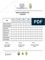 Checklist On The Submission of WLP