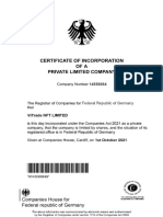 Vi Trade NFT Certificate