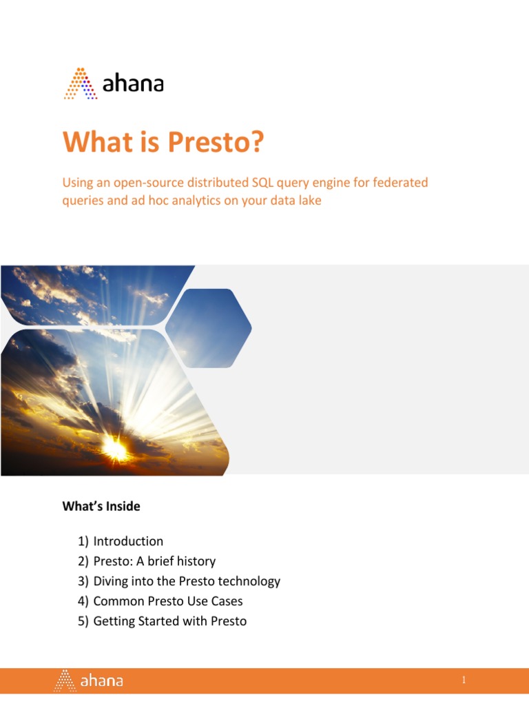 Presto: SQL for Data Lake Queries | PDF | Sql | Databases