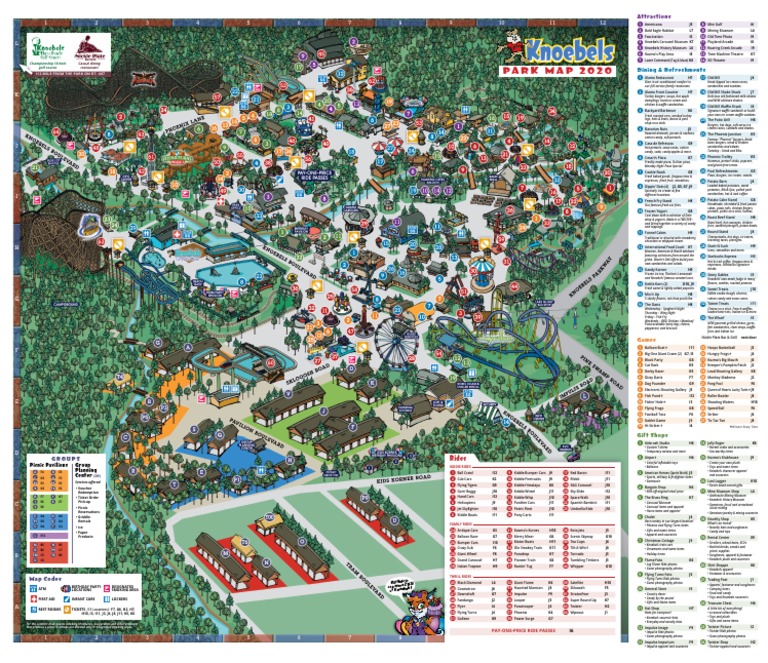 2020 Knoebels Park Map Side 220 PDF Hamburgers Candy