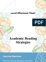 Academic Reading Strategies for Comprehension
