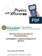 Experiment 5 - Linear Expansion of Metals