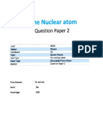 IGCSE Physics Question Paper 2 Atomic Structure