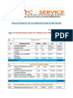 Devis - Estimatif Eglise Waga