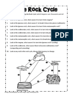 Rock Cycle Comprehension