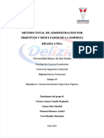 PDF Metodo Total de Administracion Por Objetivos y Resultados Grupo 8 Delizia - Compress