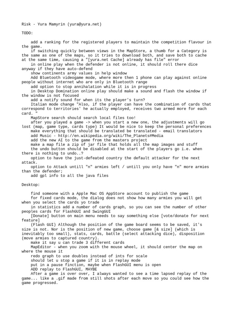 Enhancements and Improvements for the RiskStyle Conquest Game PDF