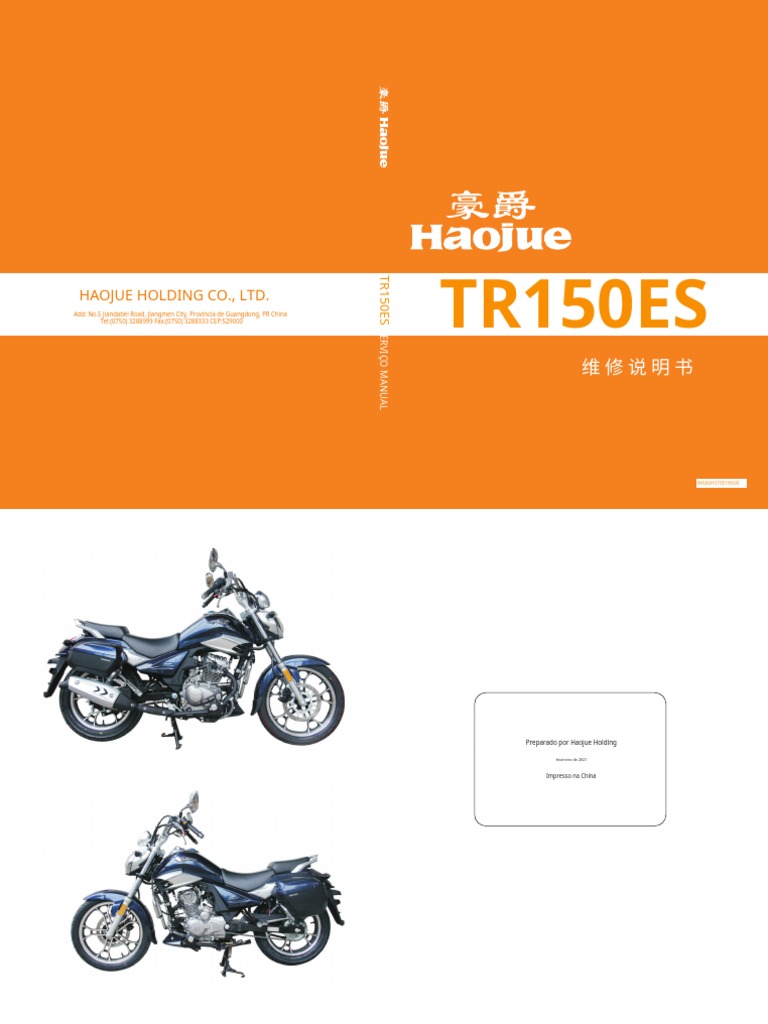 Master Ride 150 Manual de Serviços (PT BR) TRES150 PDF, PDF, Motores