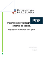 Tratamiento Propioceptivo en Entorsis de Tobillo.: Propioceptive Treatment in Ankle Sprain