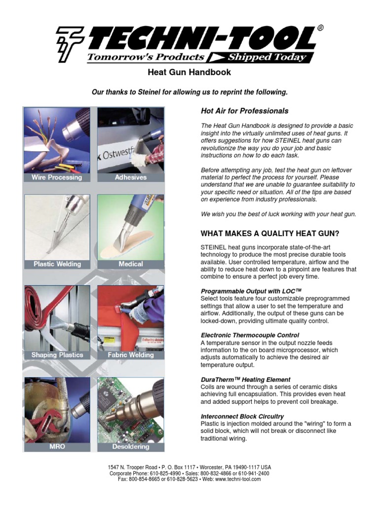 Steinel - Heat Gun Handbook | PDF | Welding | Construction