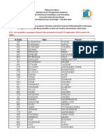 Liste Orale LP TIER 2