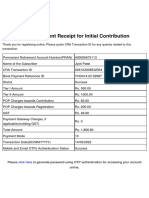 Online Payment Receipt For Initial Contribution