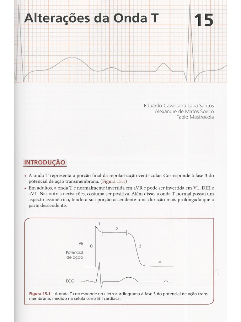 Manual de Eletrocardiografia - Cap. 15 Alterações Da Onda T | PDF, image size:768x1024