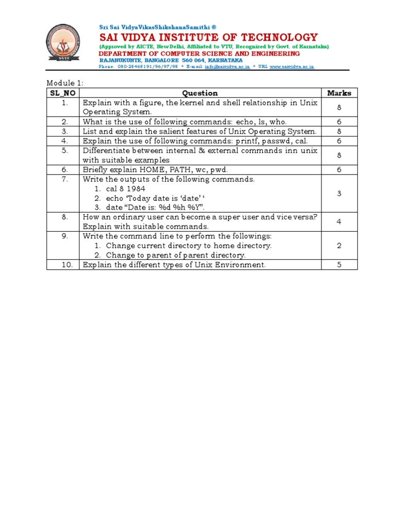 Unix QB | PDF | Client–Server Model | Computer File