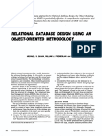 Relationdl Database Design Using Au Object-Oriented Methodology