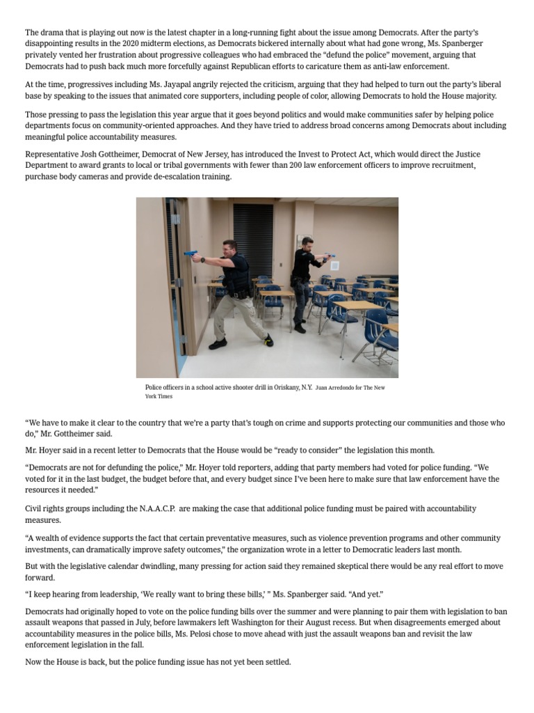 Police Officers in A School Active Shooter Drill in Oriskany, N.Y PDF