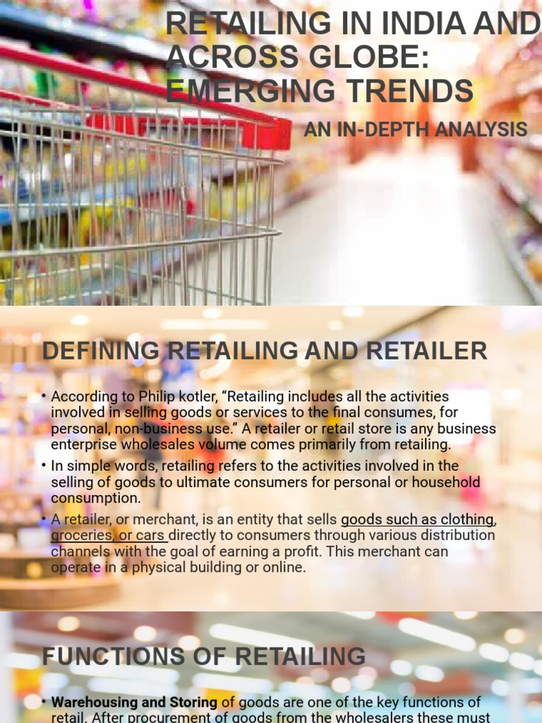 Retailing in India and Globe and Emerging Trends RM | PDF | Retail ...