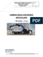 Especificaciones Técnicas Camión Grúa Articulado PM 47026 PM 47026 21 Ton