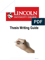 Thesis Guidlines For LUC