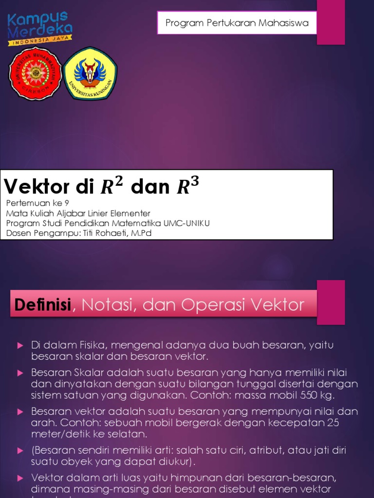 Vektor dalam Ruang R2 dan R3 | PDF | Metode & Bahan Ajar