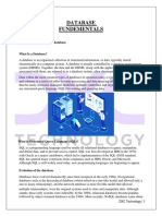 Data Base Fundamentals