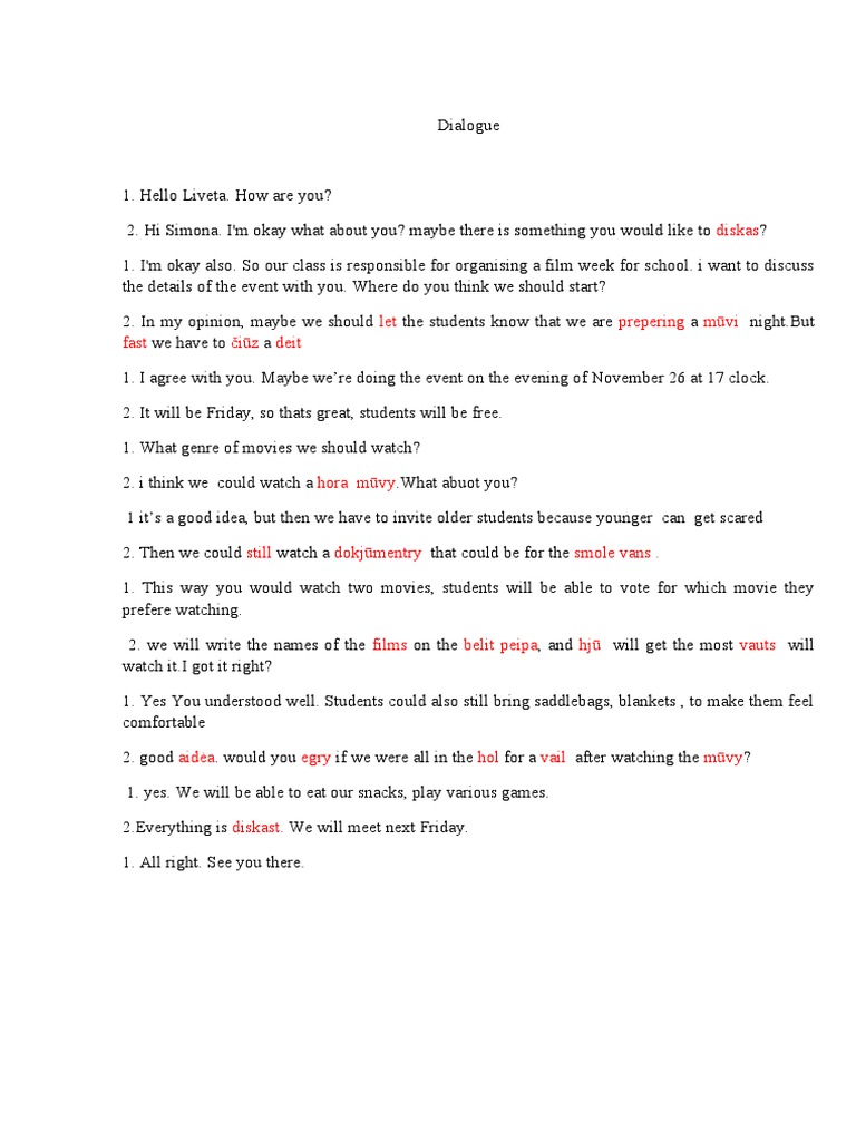Dialogue | PDF | Language Arts & Discipline