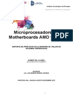 Microprocesadores y Motherboards AMD y Intel: Reporte de Prácticas de La Materia de Taller de Sistemas Operrativos