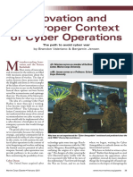 39 Innovation and The Proper Context of Cyber Operations