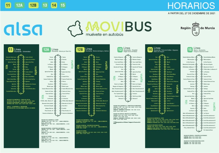 Horarios y Lineas | PDF