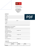 Application Form Business Administration