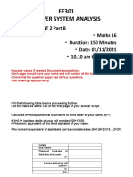 EE301 Power System Analysis