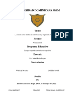 La Lectura Como Medio de Construcción y Expresión Del Pensamiento